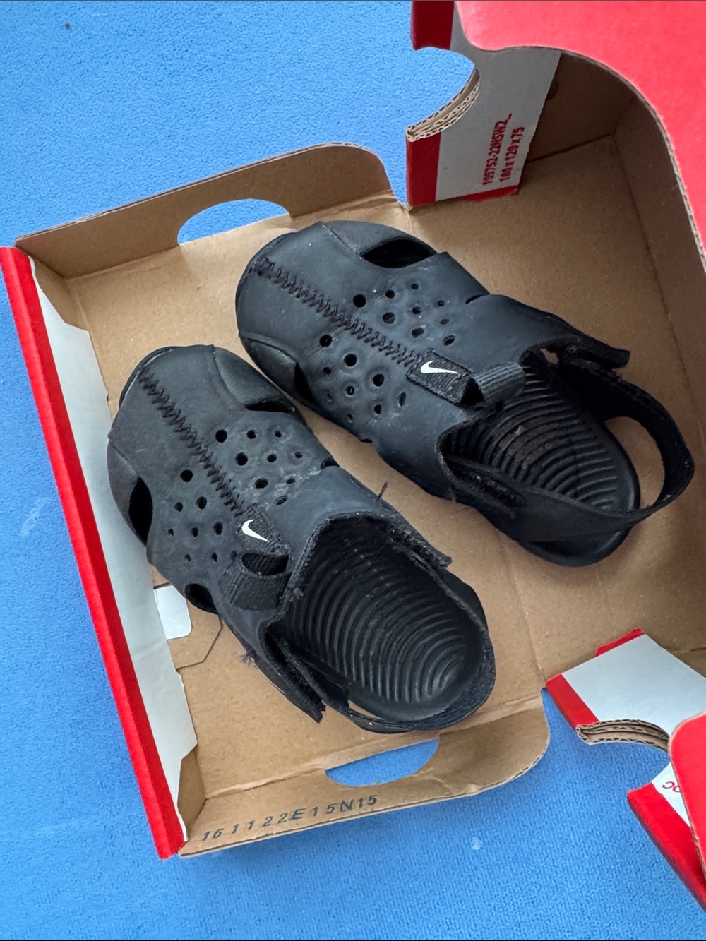 Nike Black Kids Slip-On Vented Water Clogs